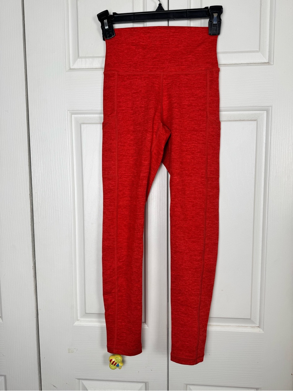 High-Waist Red Active Leggings